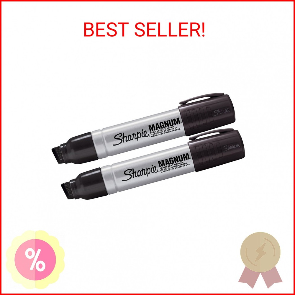 2 Pack Sharpie 44101 Sharpie Magnum Permanent Marker Black