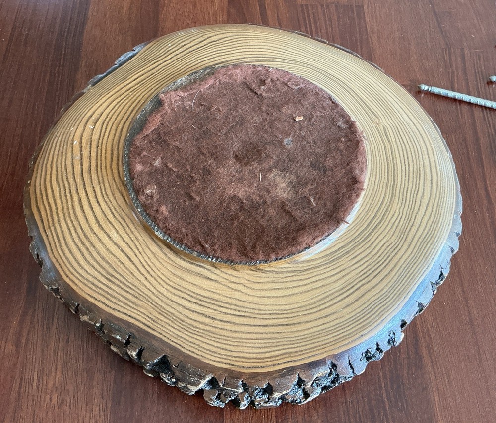 VTG Elwood Rustic Bark Nut Bowl With Nutcracker And 6 Picks