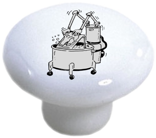 Robotic Washing Machine Laundry Ceramic Cabinet Drawer Pull Knob