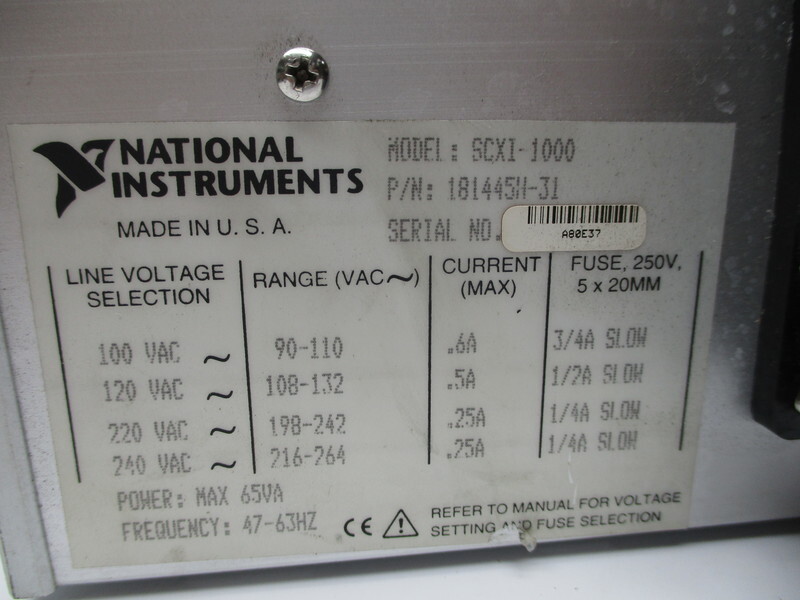 NATIONAL INSTRUMENTS SCXI-1000 UNMP