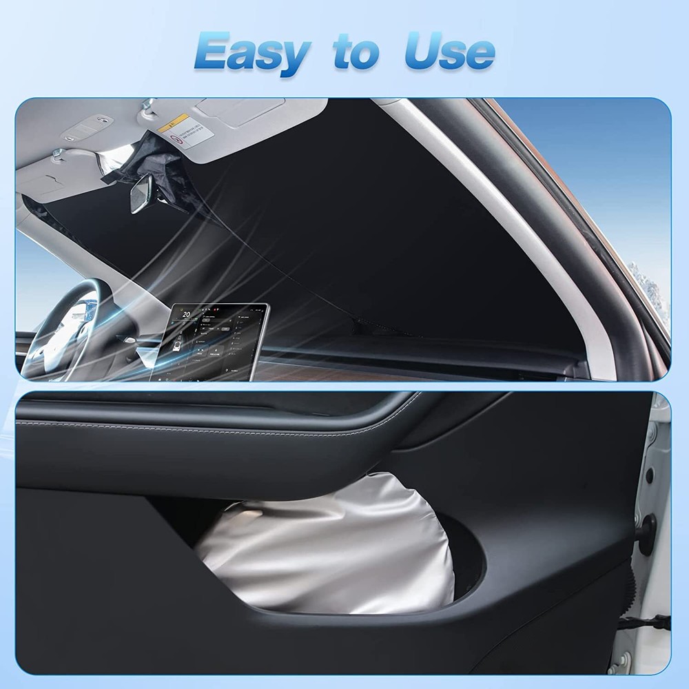 Compatible With Tesla Model 3 Model Y Front Windshield Sunshade Cover Foldable