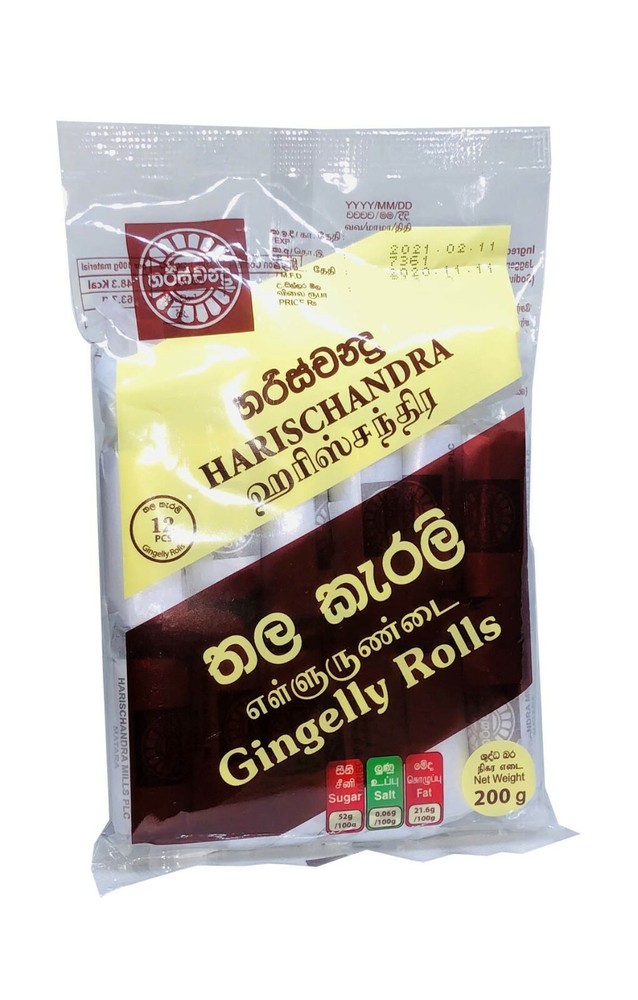 Harischandra Gingelly Rolls (Thala Karali)  x 02 packs
