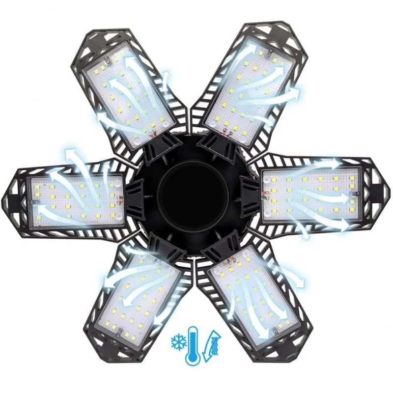 12000000LM LED Garage Light Super Bright Work Shop Ceiling Light Deformable Bulb