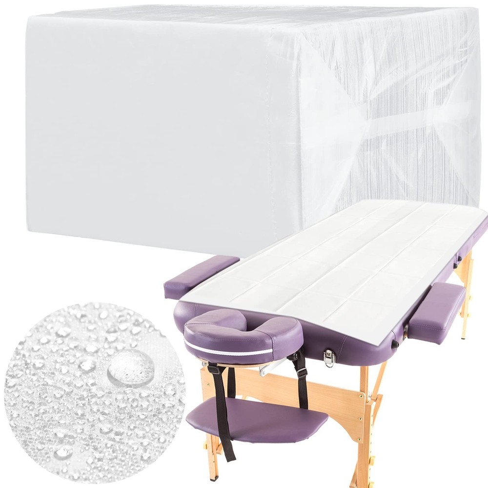 100 Pcs Disposable Bed Sheets 31.5"x71" Waterproof Spa Massage Table Covers