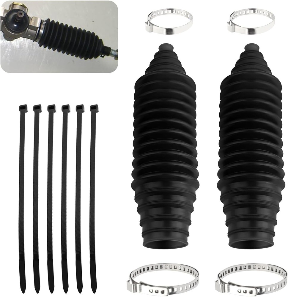 Inner Tie Rod Boot Kit Multi-Size Adjutable Rack and Pinion Boot Kit with 2PCS