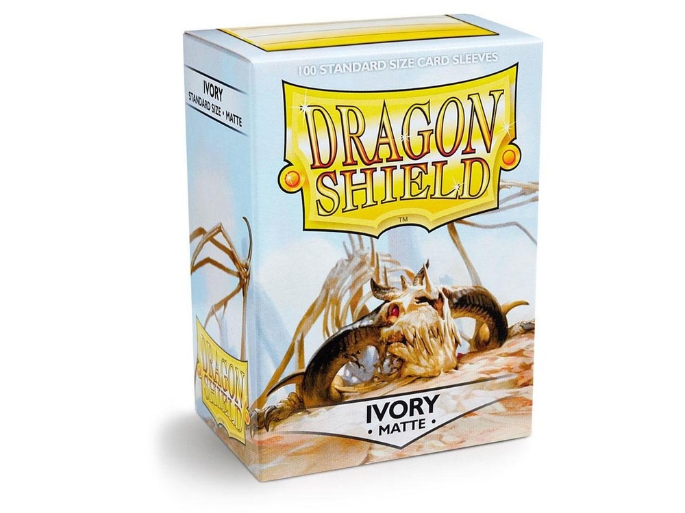 Dragon Shield 100 Count Standard Size Matte Deck Protector Sleeves (Matte Ivo...
