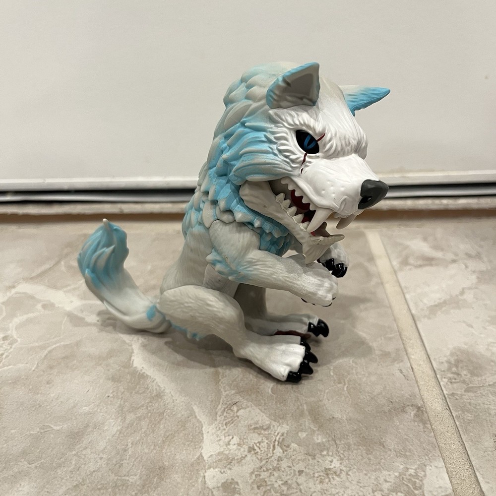 Untamed Dire Wolf Fingerling Blizzard Blue & White Interactive WowWee Tested