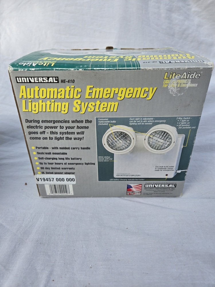Lite Aid Automatic Emergency Lighting System Open Box Nos