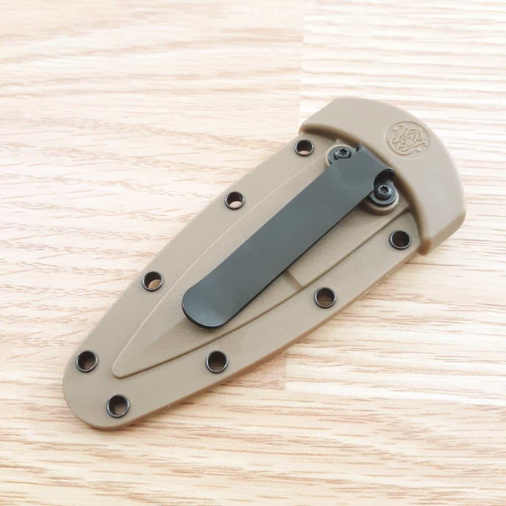 Smith & Wesson M&P Boot Fixed Knife 3" Stainless Steel Blade Tan Rubber Handle