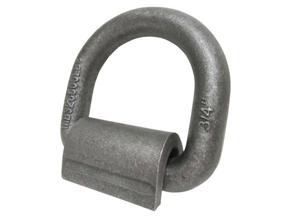 3/4" Weld On Mountain Bracket D Ring for Flatbed Tie Down Trailer Cargo 2 Pack