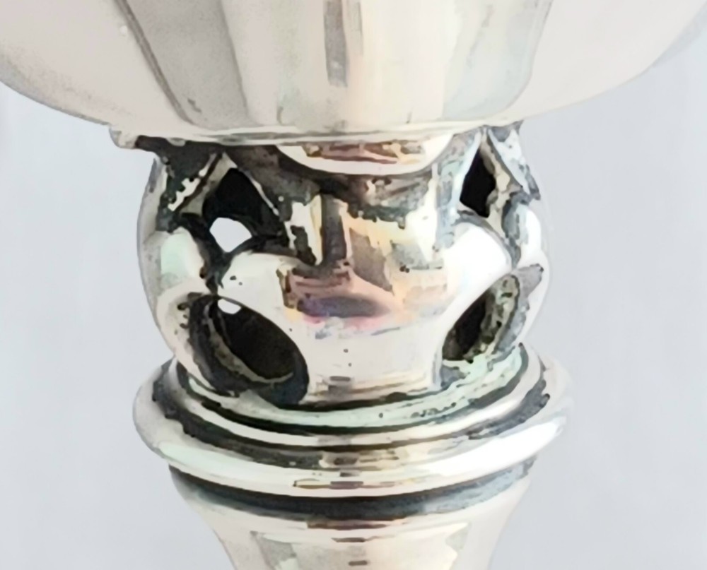 Tostrup 830 Sterling 7" Compote Engraved Dated 1943