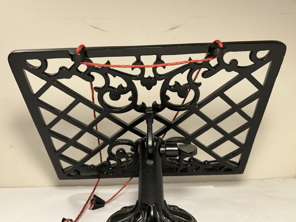 Black Cast Iron Adjustable Recipe Book Holder Weights 12”