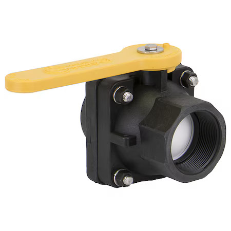 Banjo Vs204fp Manual 2-Way Ball Valve, Npt, Polypro