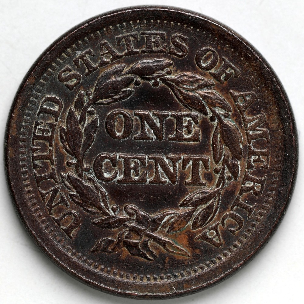 1852 Braided Hair Large Cent, N-7