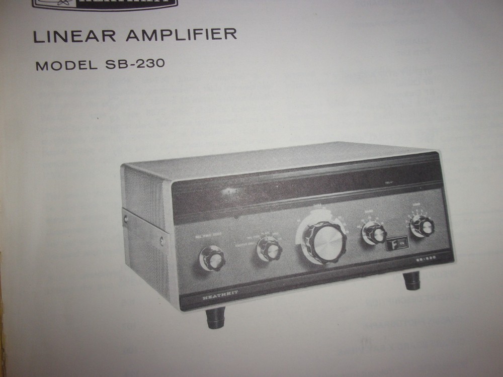 HEATHKIT SB-230 Linear Amplifier Assembly Manual Original