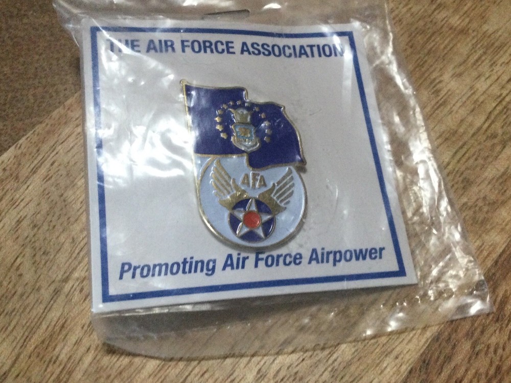 Air Force Flag Hat Lapel Push Tie Tac Pin Button Air Force Association #2 NIP