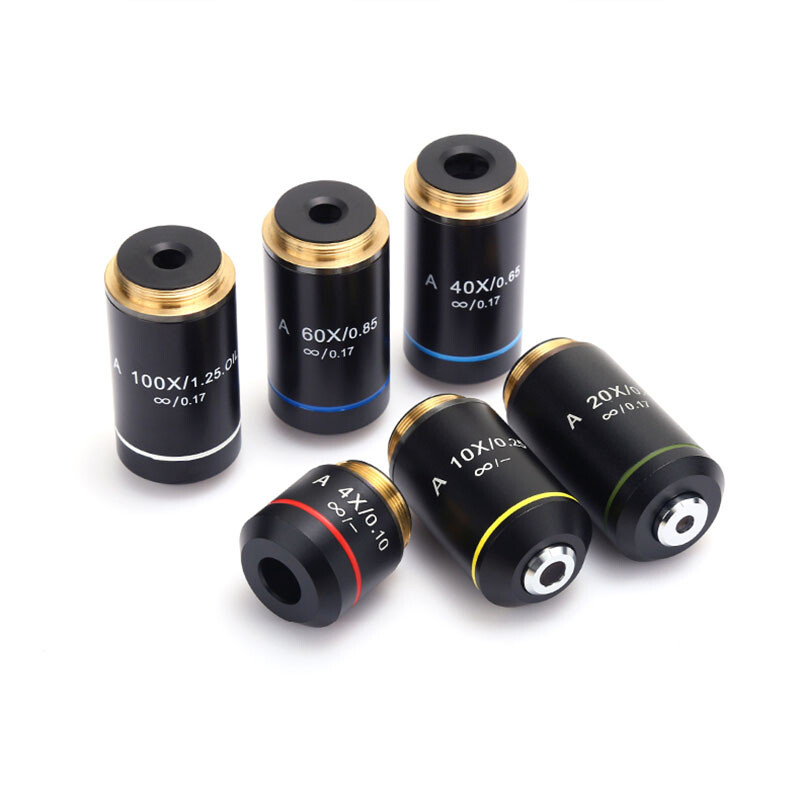 Infinity Objective 4X-100X Achromatic Lens for Compound Microscopes