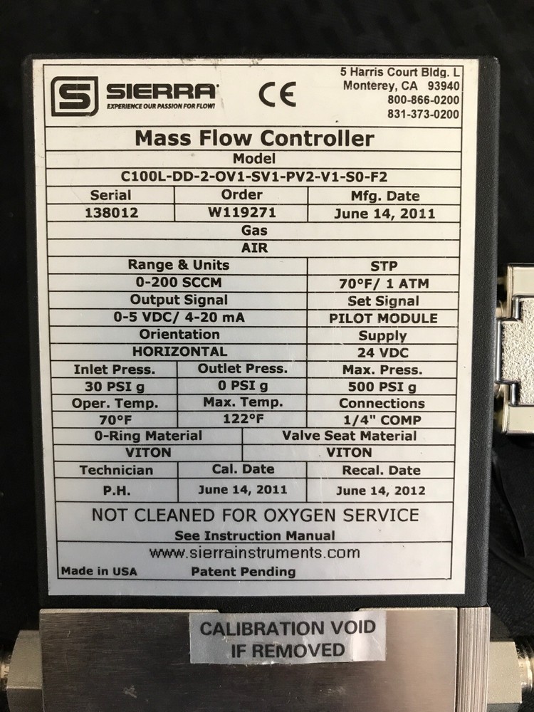 Smart-Trek 2 Series 100 High Performance Digital Gas Mass Flow Controller
