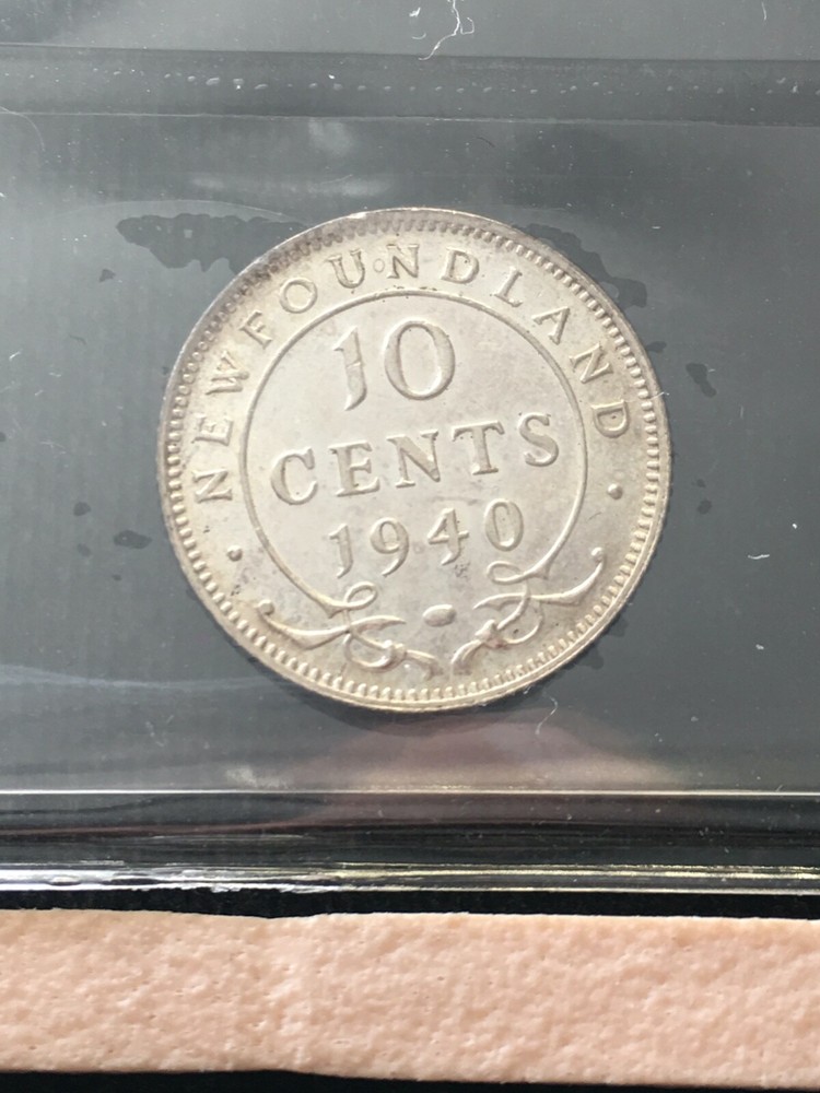 1940 ICCS Graded Newfoundland, ¢10 Ten Cent, **MS-64**