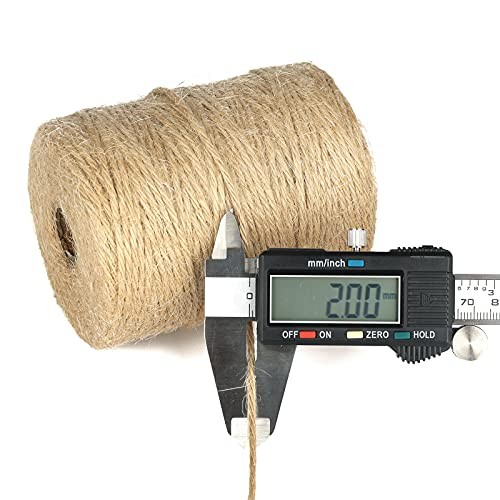 656Feet Twine String - 2MM Thick Natural Jute Twine String Heavy Duty Brown