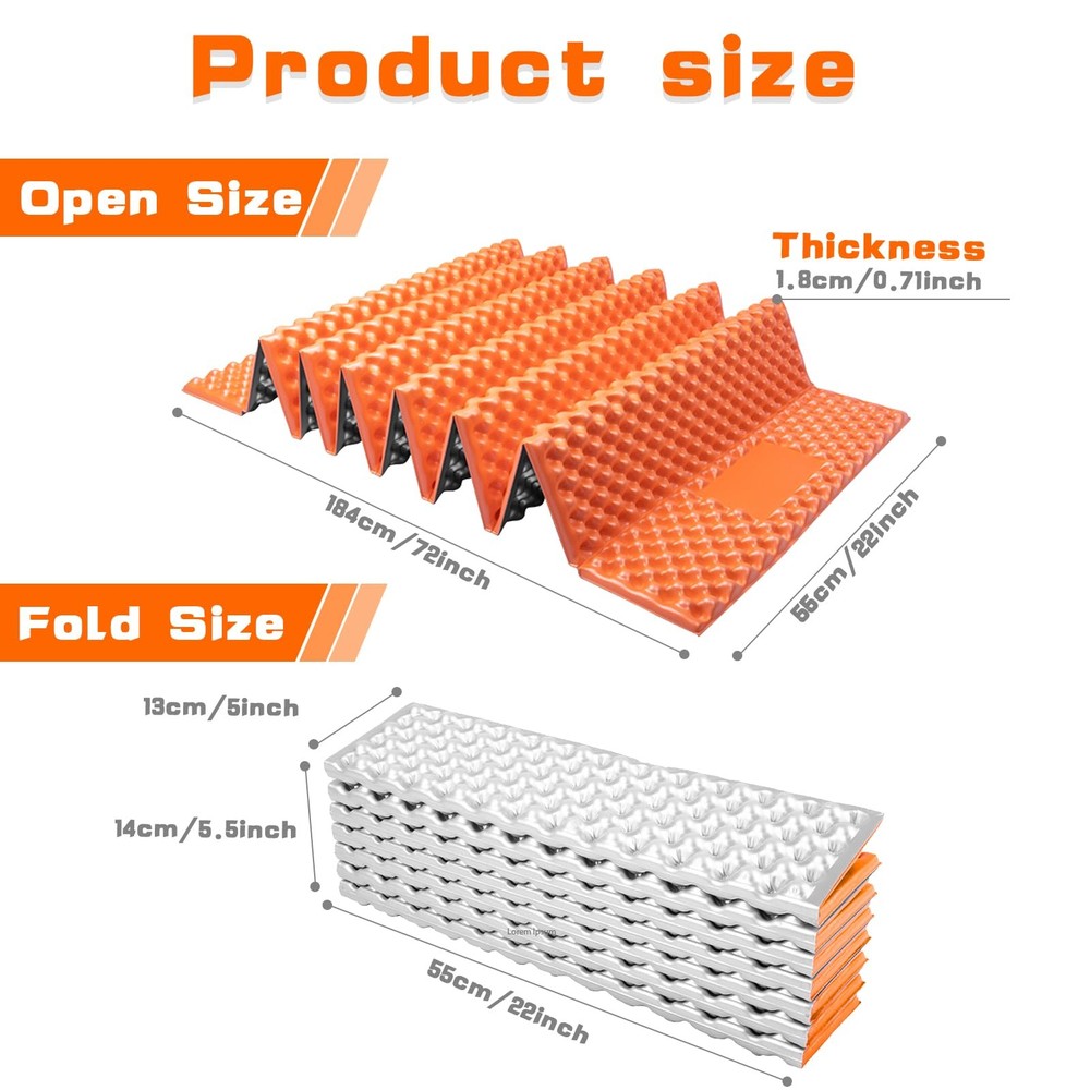 Closed Cell Foam Sleeping Pad,Folding Sleeping Pad Backpacking,Moisture-Proof...