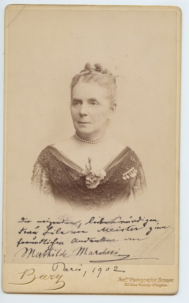MARCHESI, Mathilde de Castrone.: OPERA Signed Photograph