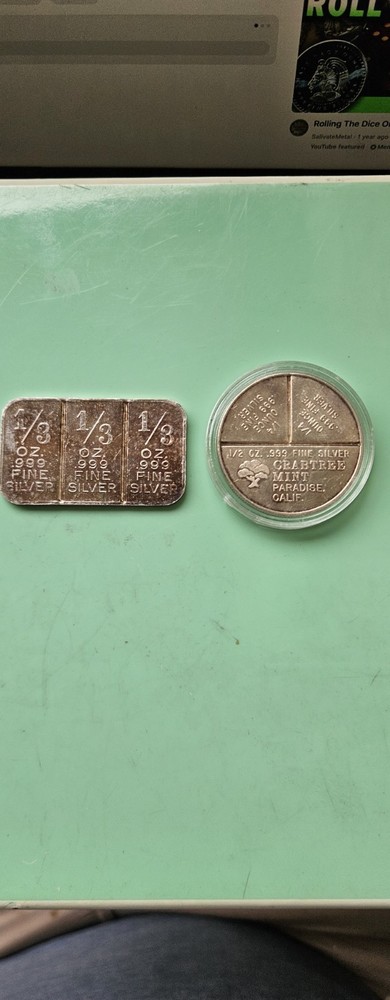 2x Vintage Silver Divisible Coins