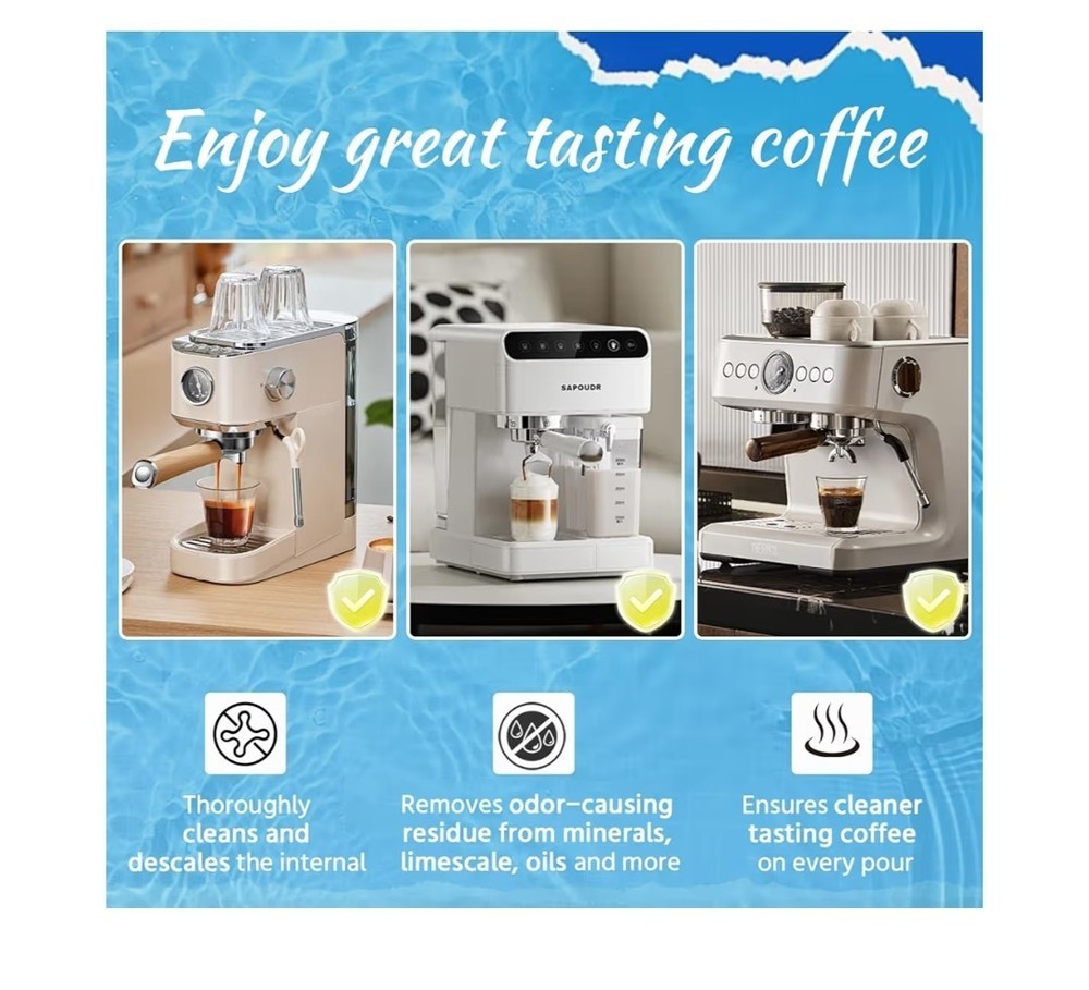 Coffee Maker Cleaner Descaling Tablets 24 Count Espresso Machine Cleaner