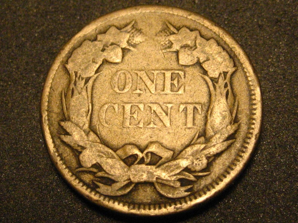 1858 Large Letters Flying Eagle Cent Damaged #2