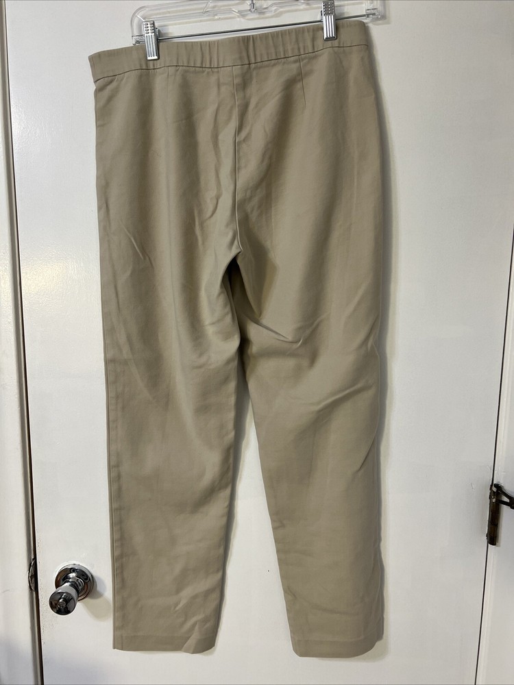 J Jill Womens Stretch Everyday Khaki Beige Pull On Pants, Size 8