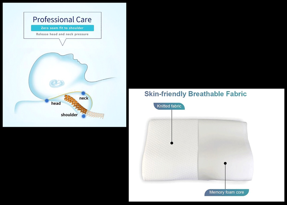 Bedding Pillow Orthopedic Memory Foam- Sleeping Comfortable,Neck Protection-MFBP