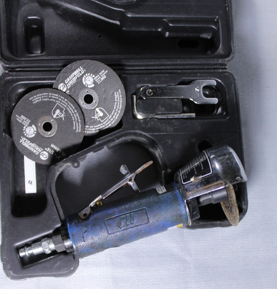 CAMPBELL HAUSFELD AIR CUT OFF TOOL, With Case, 2 Wheels, Tools