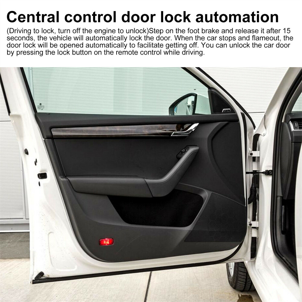 Car Keyless Entry Engine Start Alarm System Kit Push Button Remote Start Stop