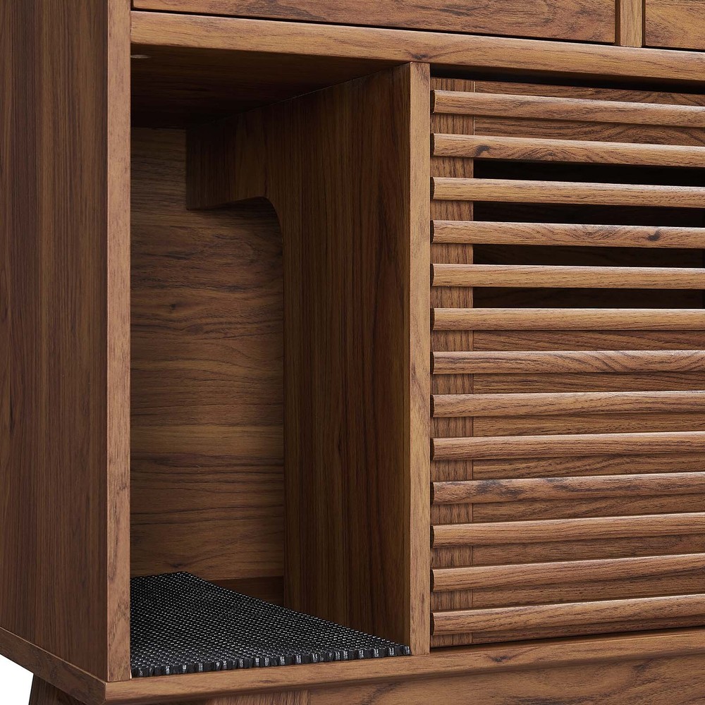Modway Render Cat Cabinet in Walnut