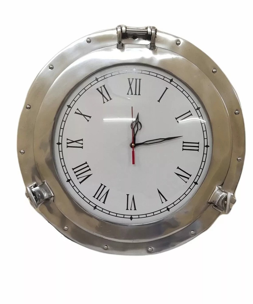 Nautical Ship Porthole Clock Handmade Home / Office Wall Mounting Working Clock