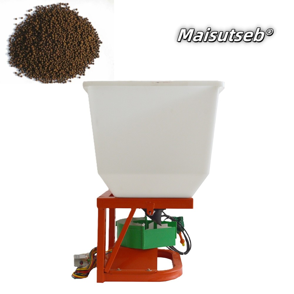 12V Tractor Front Electric Fertilizer Spreader Machine 265lbs Broadcast Spreader