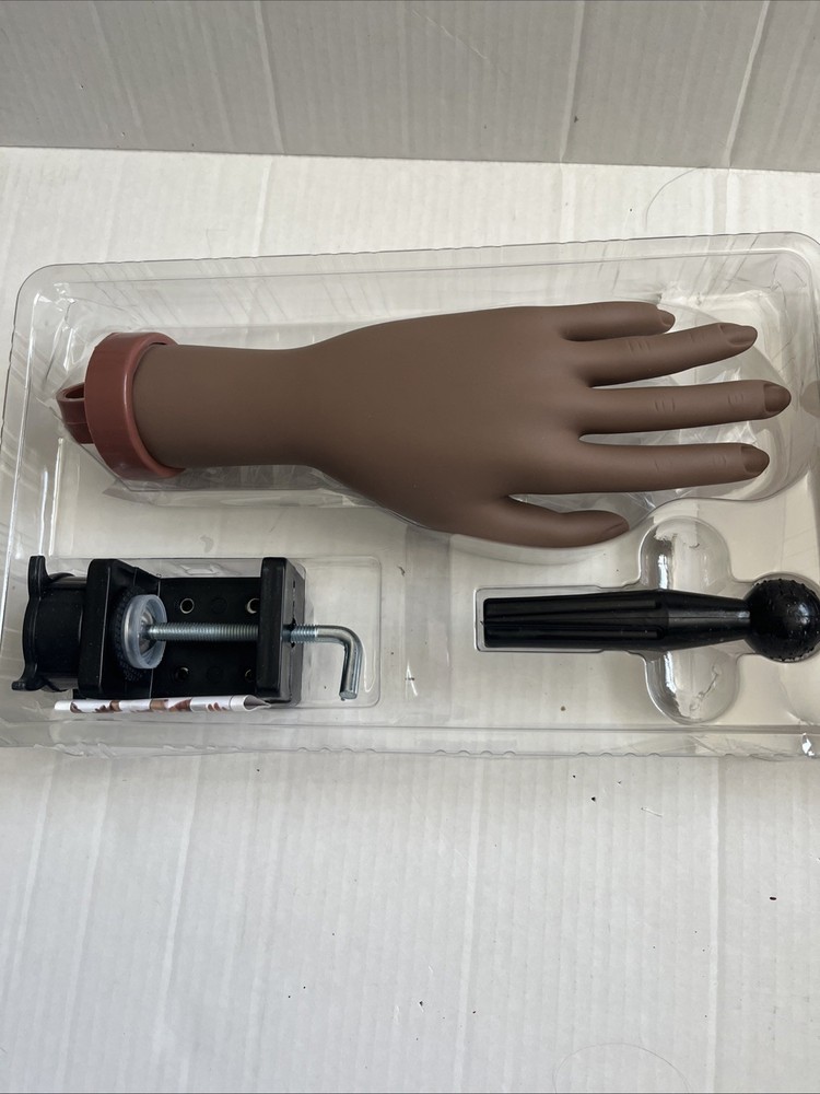 Practice Hand for Acrylic Nails: Silicone w/Clamp & Adjustable Arm