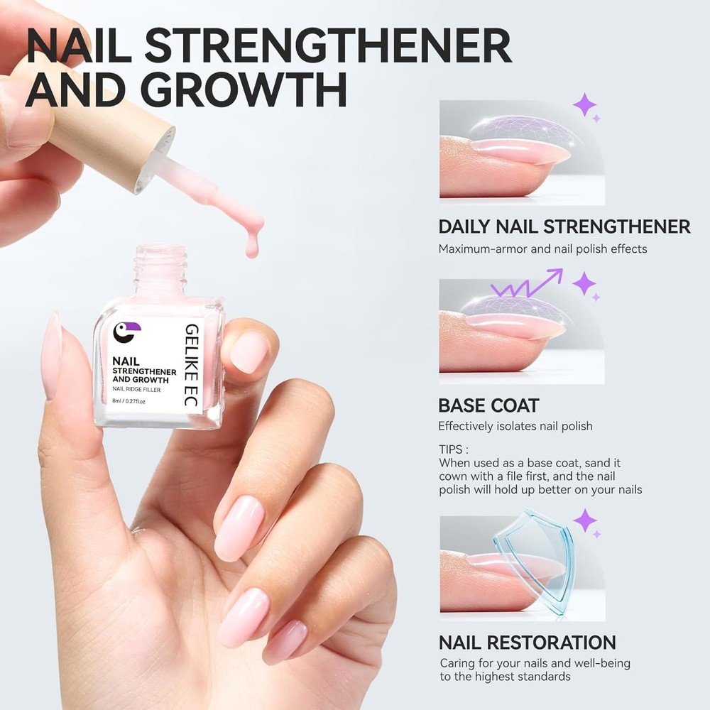 Transform Thin Nails with 8 in 1 Ridge Filler - Protein-Packed Growth Formula