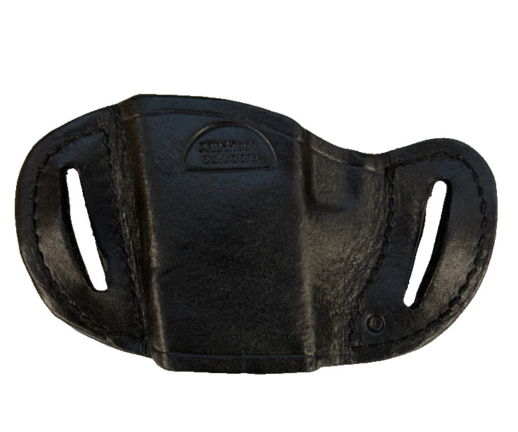 Black Leather Pancake Holster With Belt Loop Fits Bersa Thunder 380