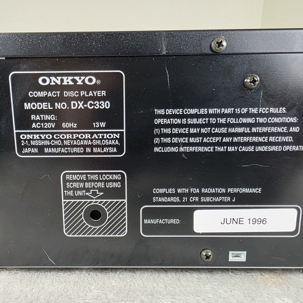 Vintage Onkyo DX-C330 6 CD Disc Changer Tested