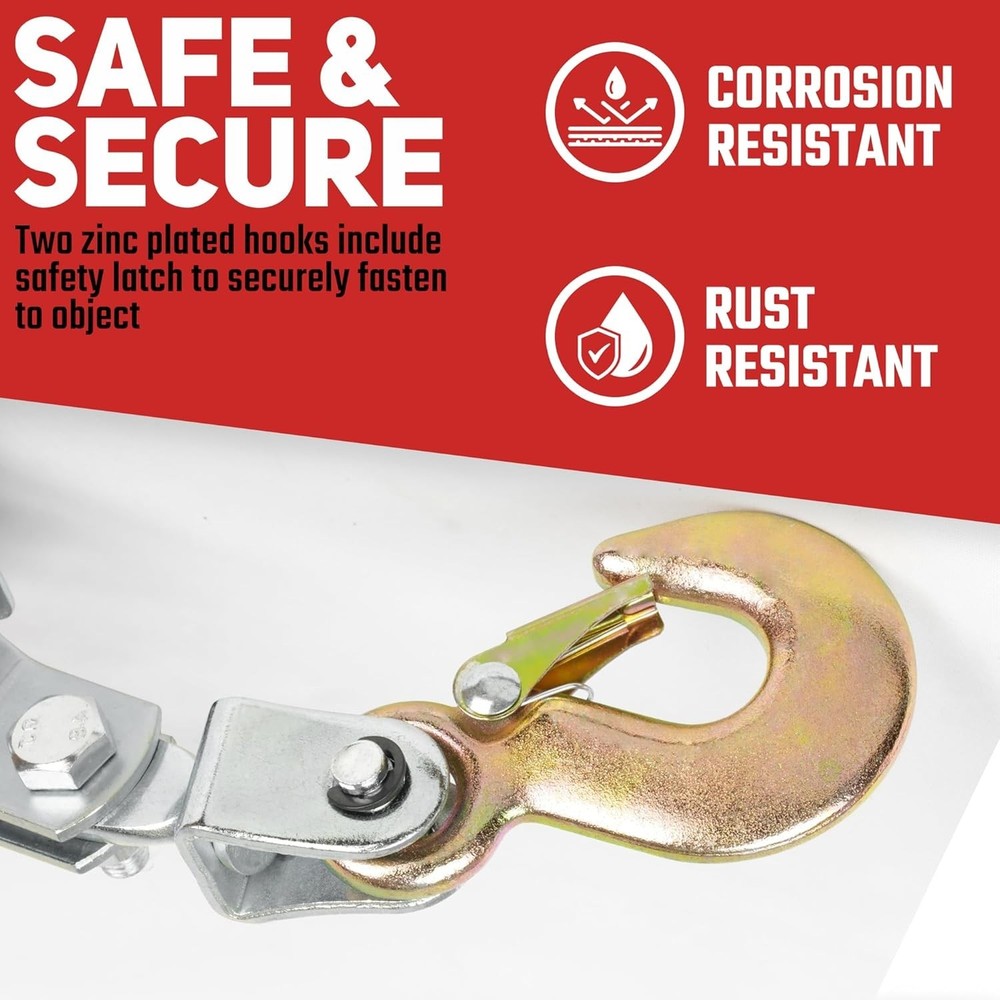 Neiko 02256A Power Cable Puller Dual Gears | 5-Ton Pulling Capacity Clear