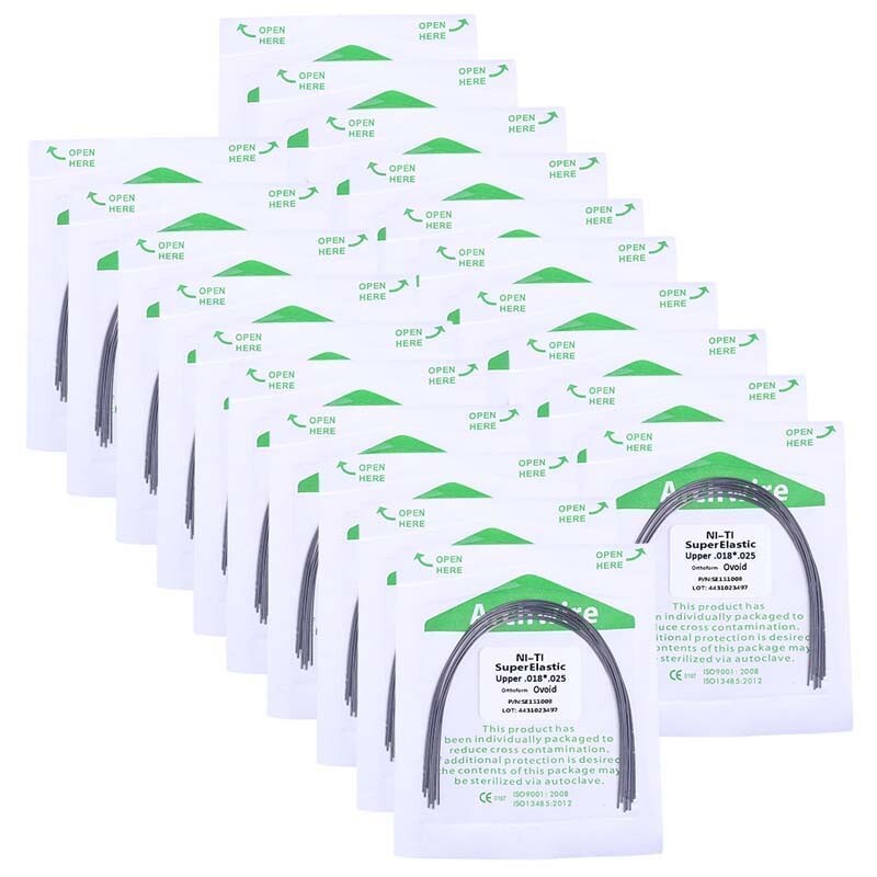 5PKS Dental Orthodontic Niti Super Elastic Arch Wires Rectangular 018*025 Upper