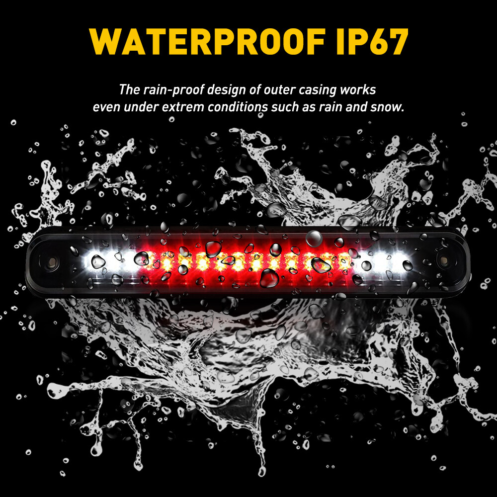 For 1988-98 GMC Chevy C1500 K1500 Black LED Third 3rd Brake Cargo Light Lamp EAG