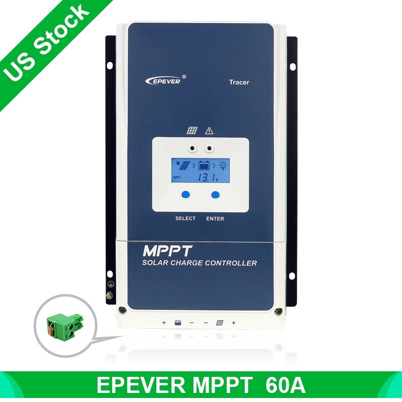 EPEVER MPPT Charge Controller 60A 48v/36v/24v/12v Solar Panel Regulator
