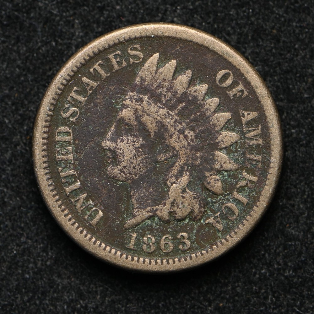 1863 C/N Indian Head Cent (ab3205)