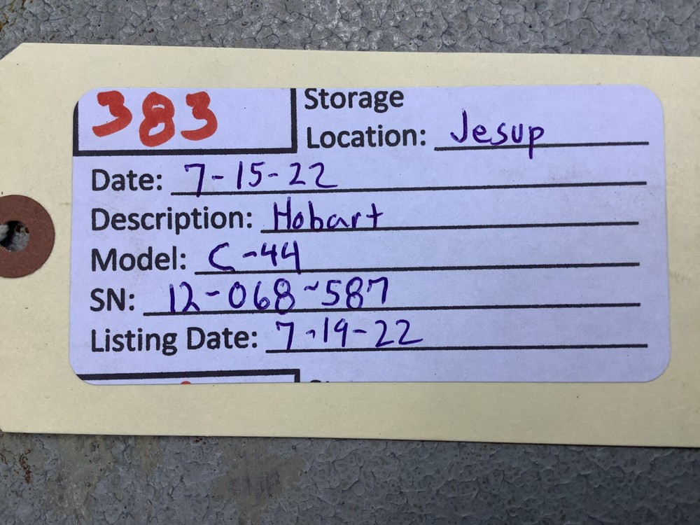 Dishwasher High Temp Horbart C-44 480v 3 ph