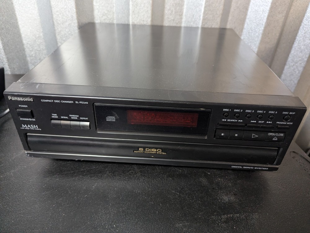 Panasonic SL-PD349 Rotary Carousel 5 Disc Compact CD Changer Player
