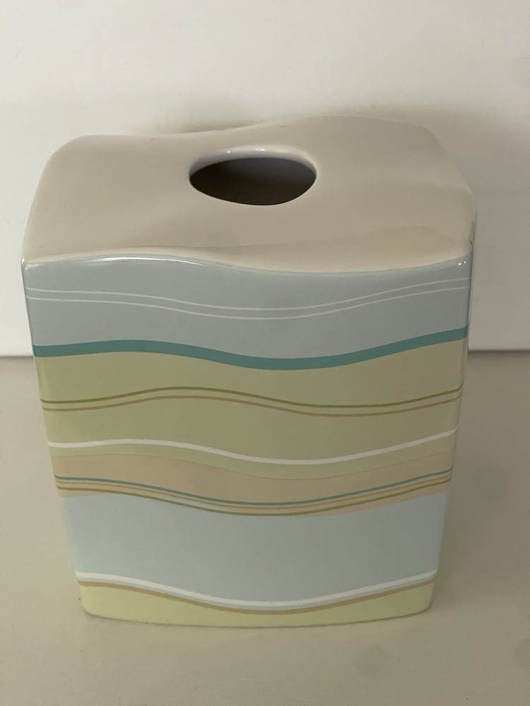 Bed Bath And Beyond Ceramic Tissue Cover Wavey Beach Design