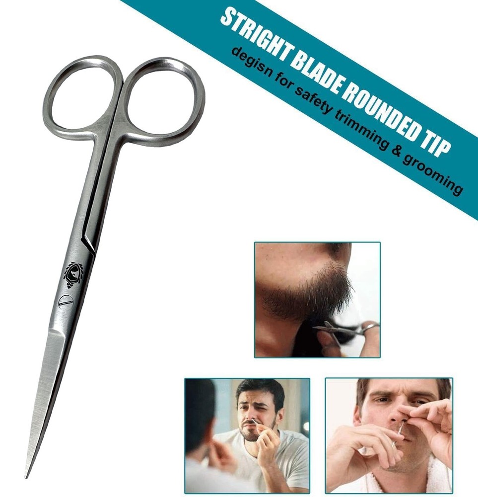 2 MULTIPURPOSE GROOMING SCISSORS FOR EYEBROWS NAILS HAIR BEARD CUTICLES THREAD