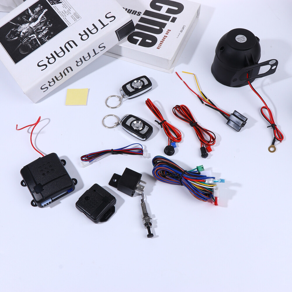 Auto Car Alarm Security System Keyless Entry& 2 Remote Kits Anti theft Universal